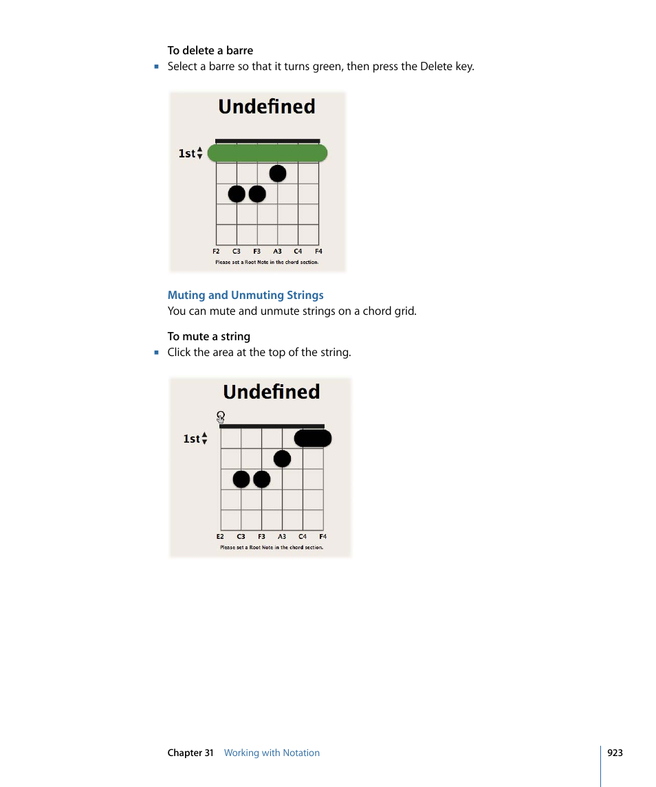 Muting and unmuting strings | Apple Logic Express 9 User Manual | Page 923 / 1294