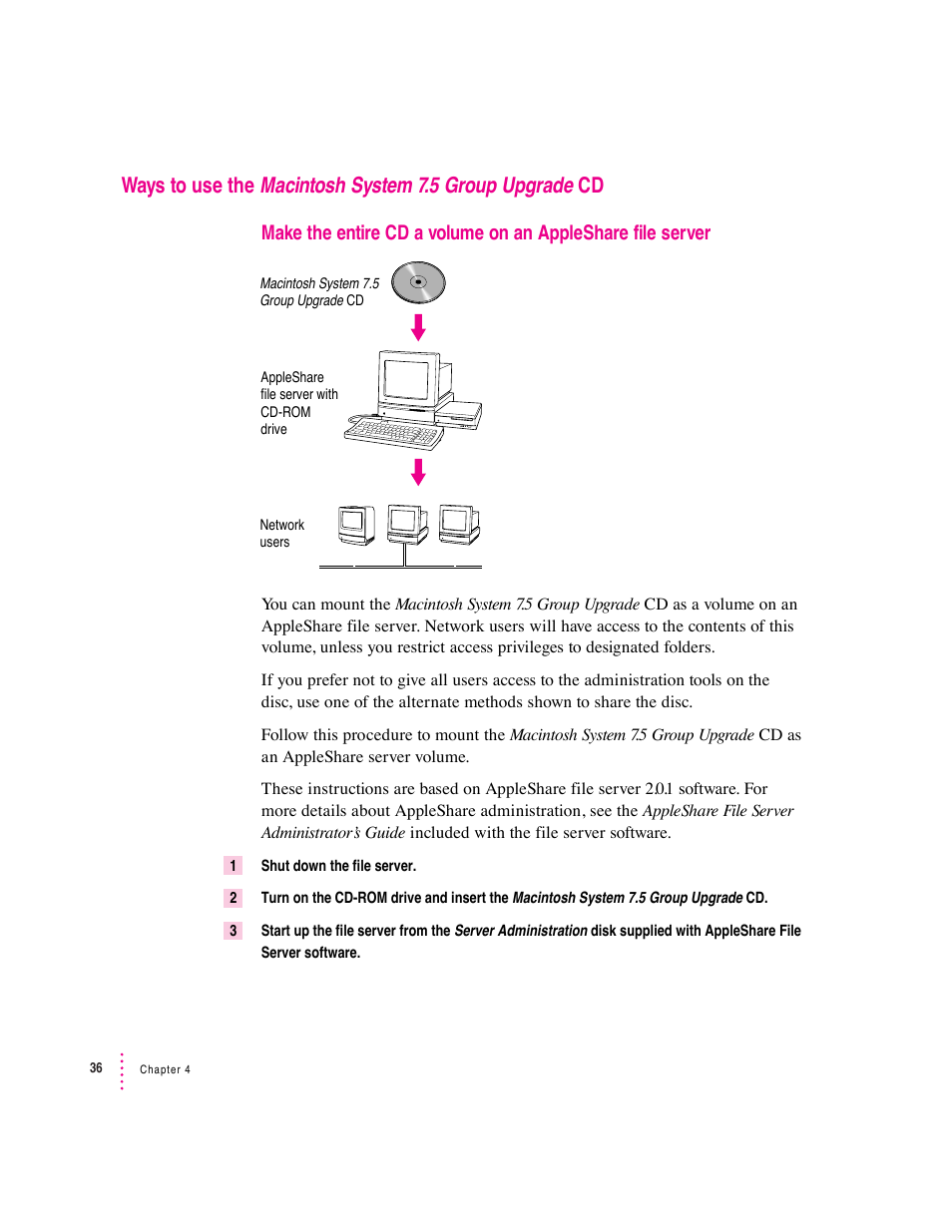 Macintosh system 7.5 group upgrade, Ways to use the | Apple Macintosh System 7.5 User Manual | Page 39 / 65