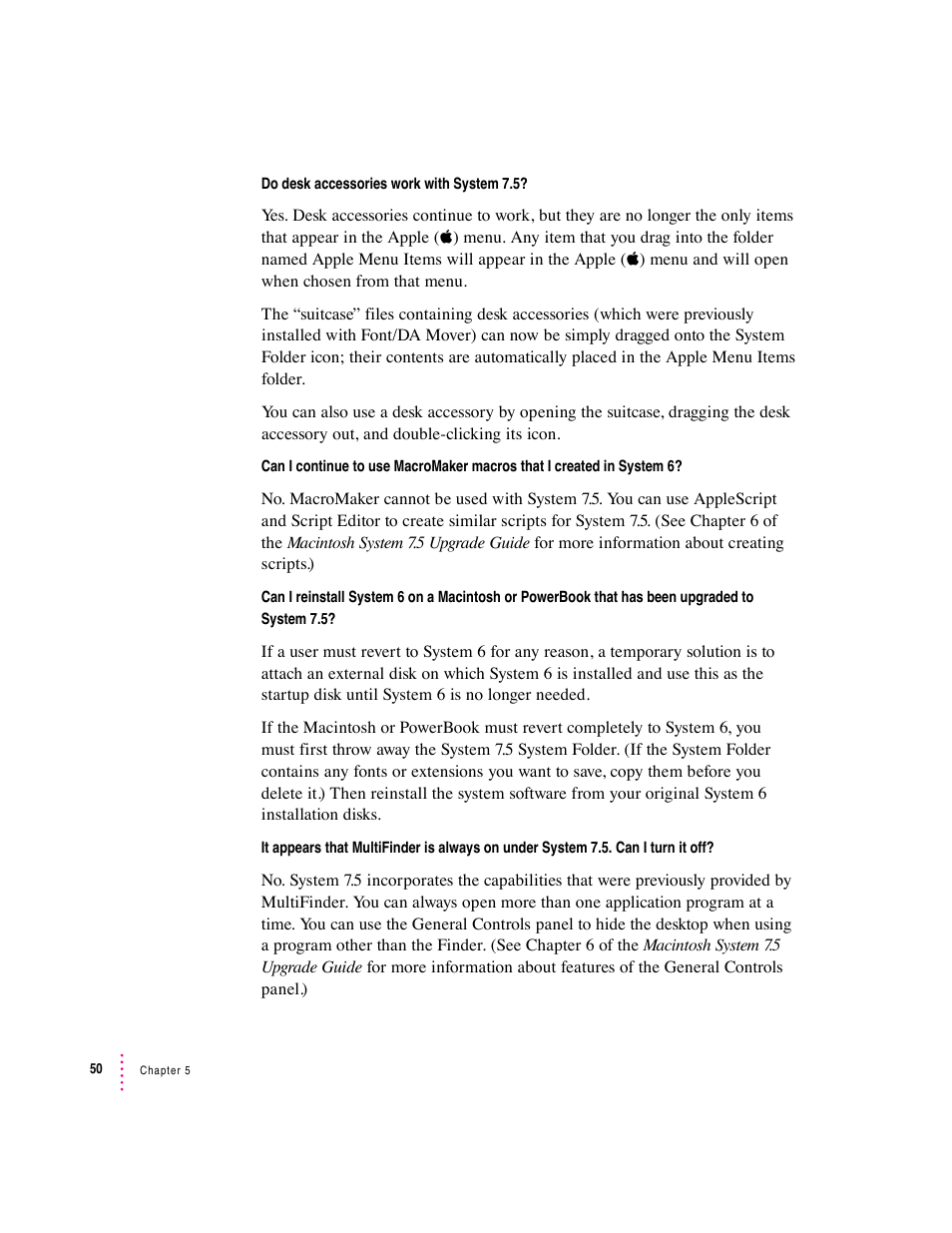 Apple Macintosh System 7.5 User Manual | Page 52 / 65