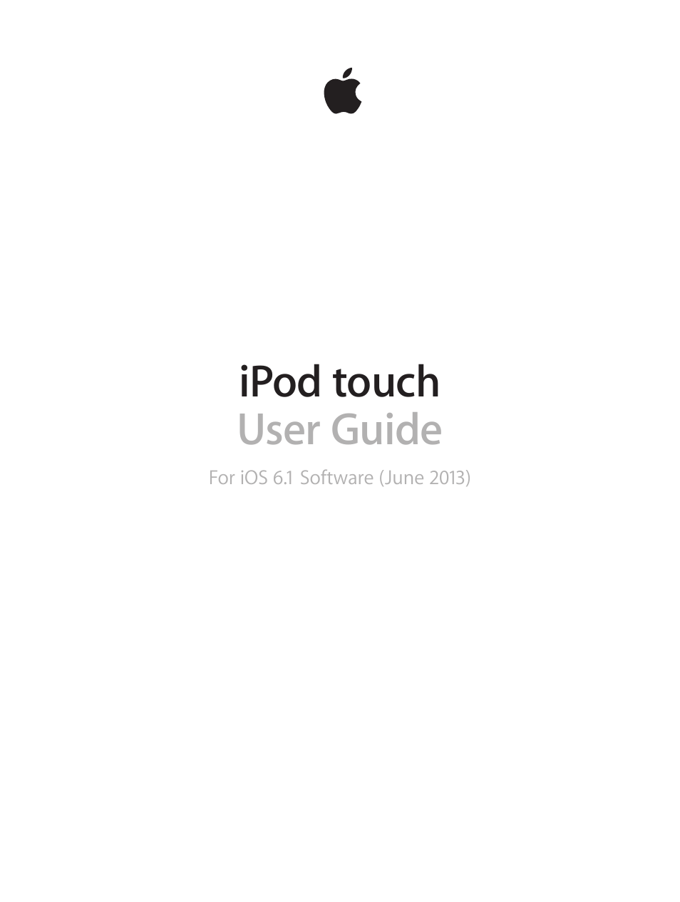 Apple iPod touch iOS 6.1 User Manual | 138 pages