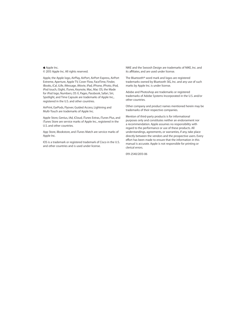 Apple iPod touch iOS 6.1 User Manual | Page 138 / 138