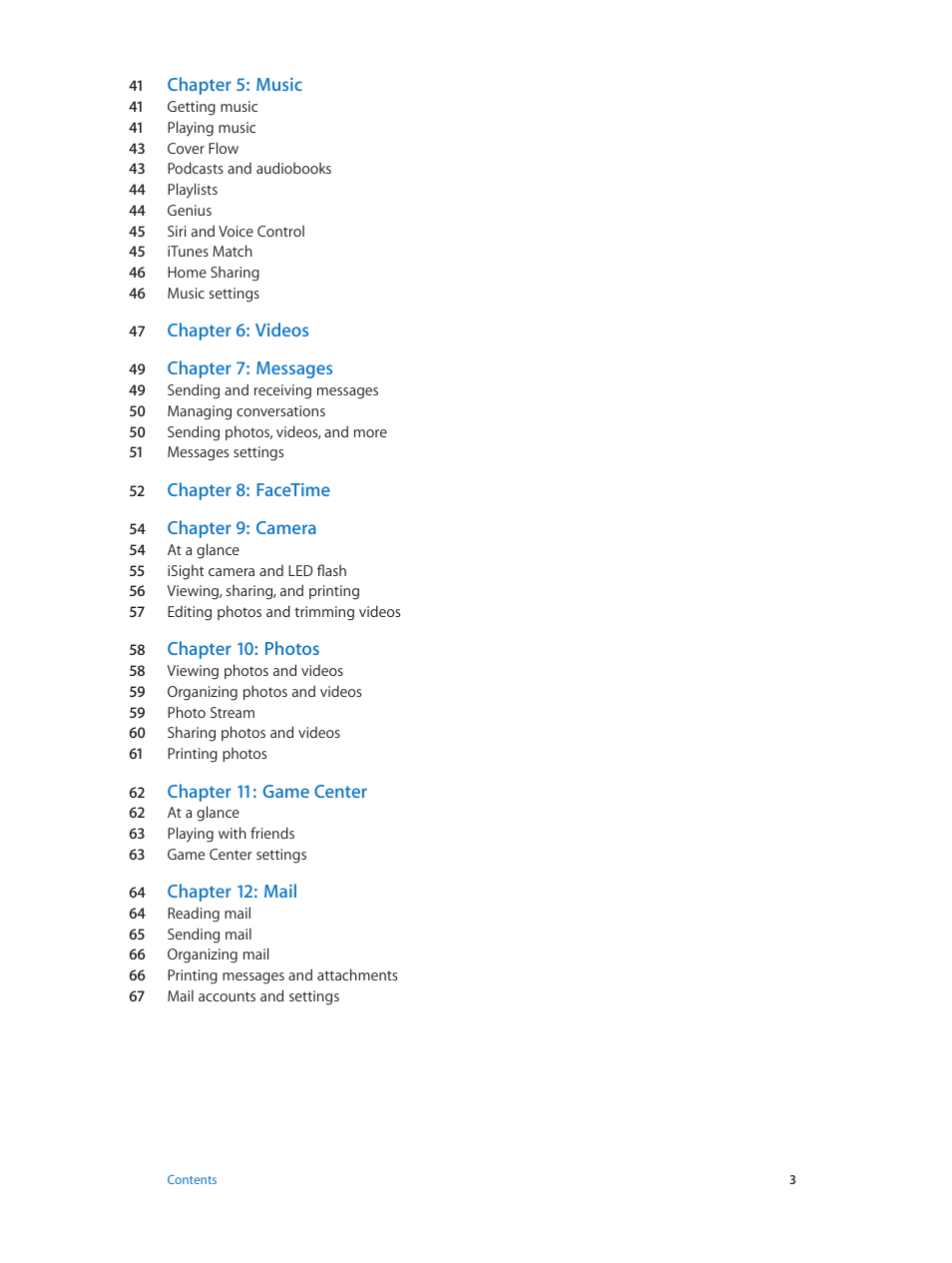 Apple iPod touch iOS 6.1 User Manual | Page 3 / 138