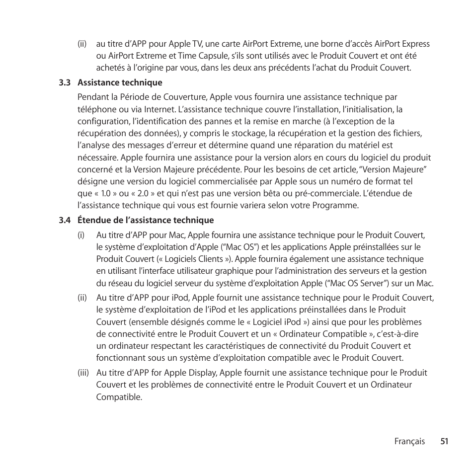 Apple AppleCare Protection Plan for Apple TV User Manual | Page 51 / 112