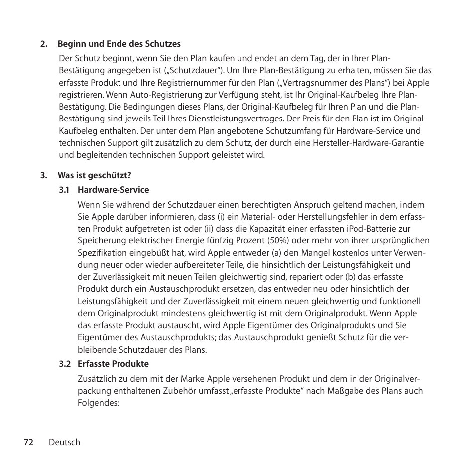 Apple AppleCare Protection Plan for Apple TV User Manual | Page 72 / 112