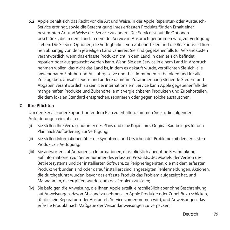 Apple AppleCare Protection Plan for Apple TV User Manual | Page 79 / 112