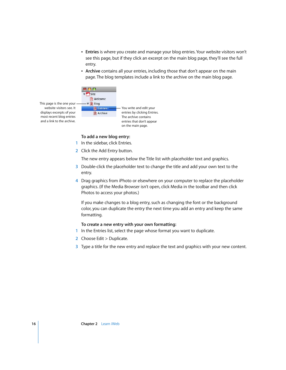 Apple iWeb '08 User Manual | Page 16 / 25