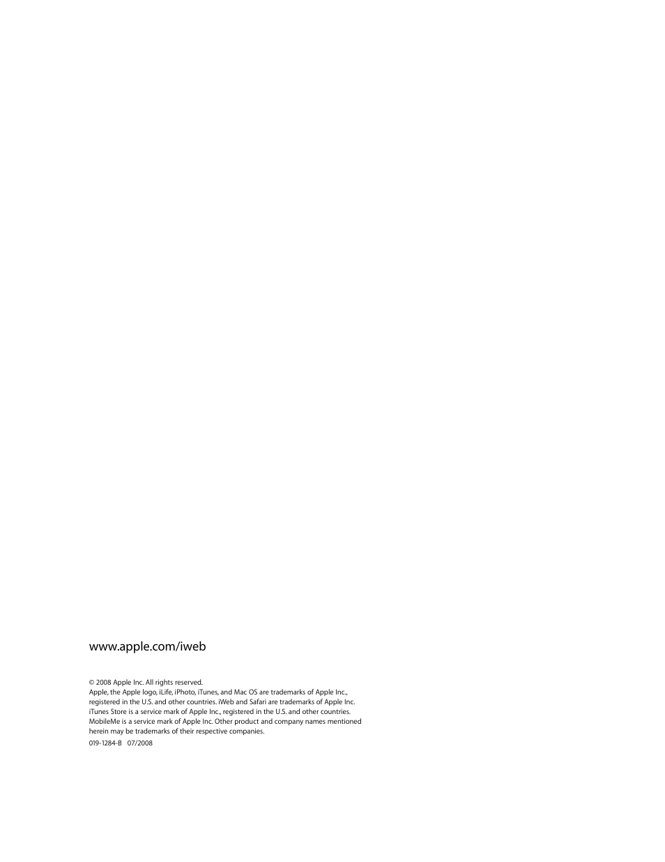 Apple iWeb '08 User Manual | Page 25 / 25