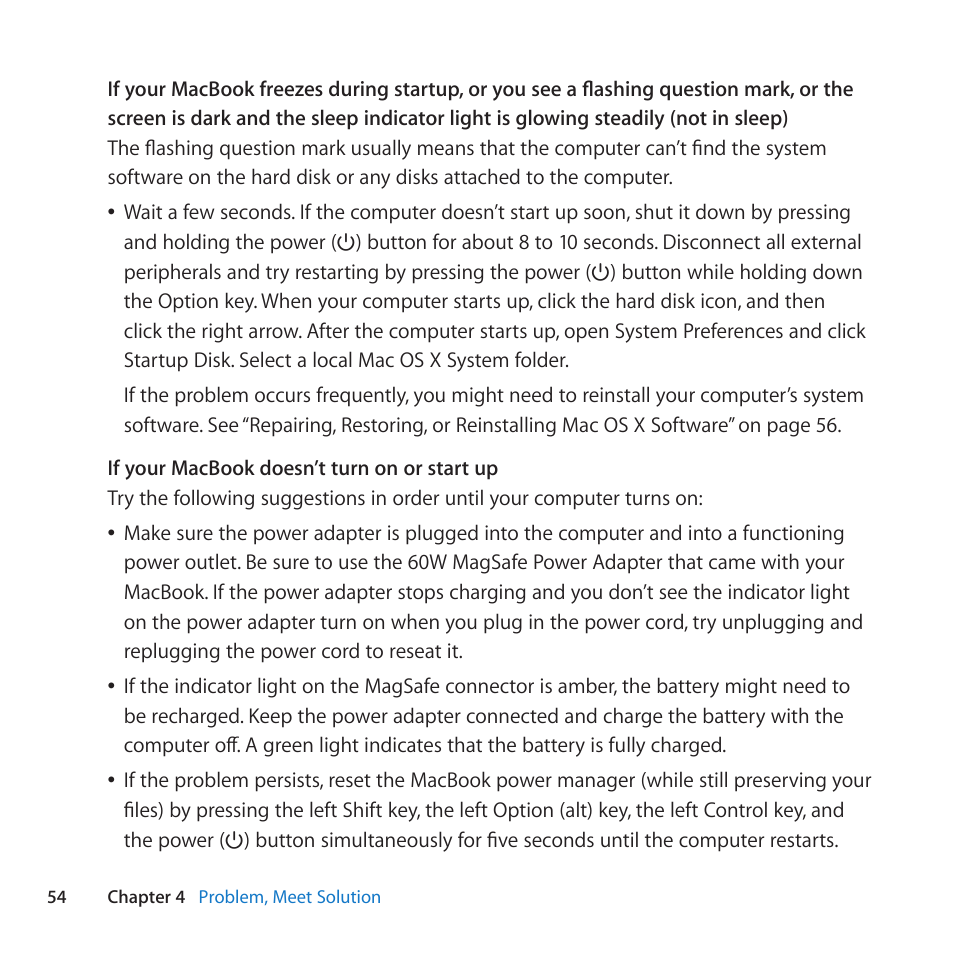 Apple MacBook (13-inch, Mid 2010) User Manual | Page 54 / 92