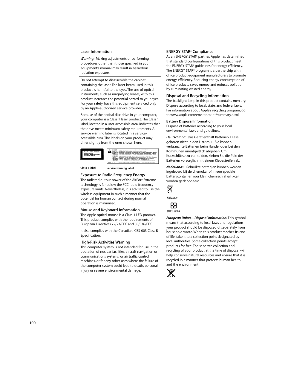 Apple PowerBook G4 (15-inch, Double Layer Super Drive) User Manual | Page 100 / 112