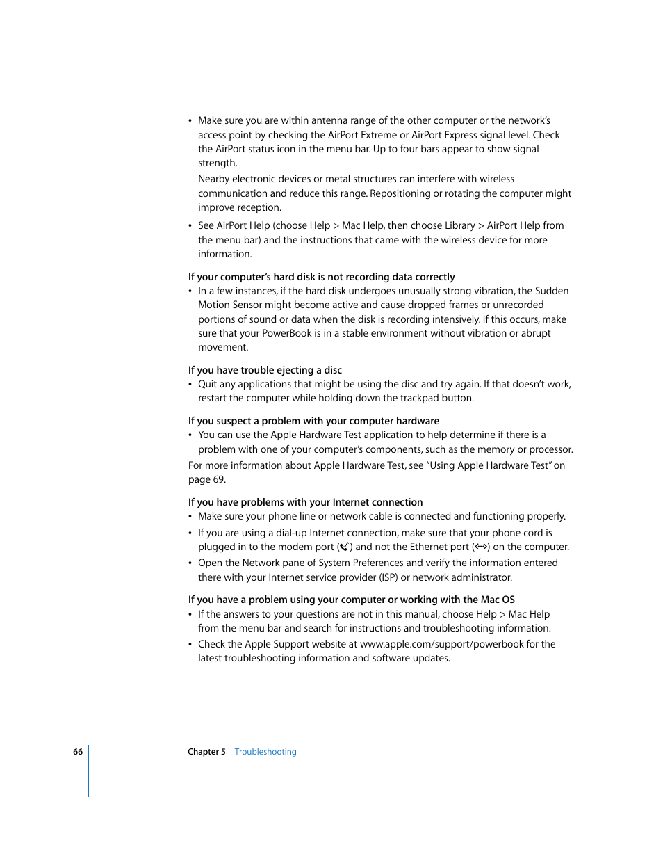 Apple PowerBook G4 (15-inch, Double Layer Super Drive) User Manual | Page 66 / 112