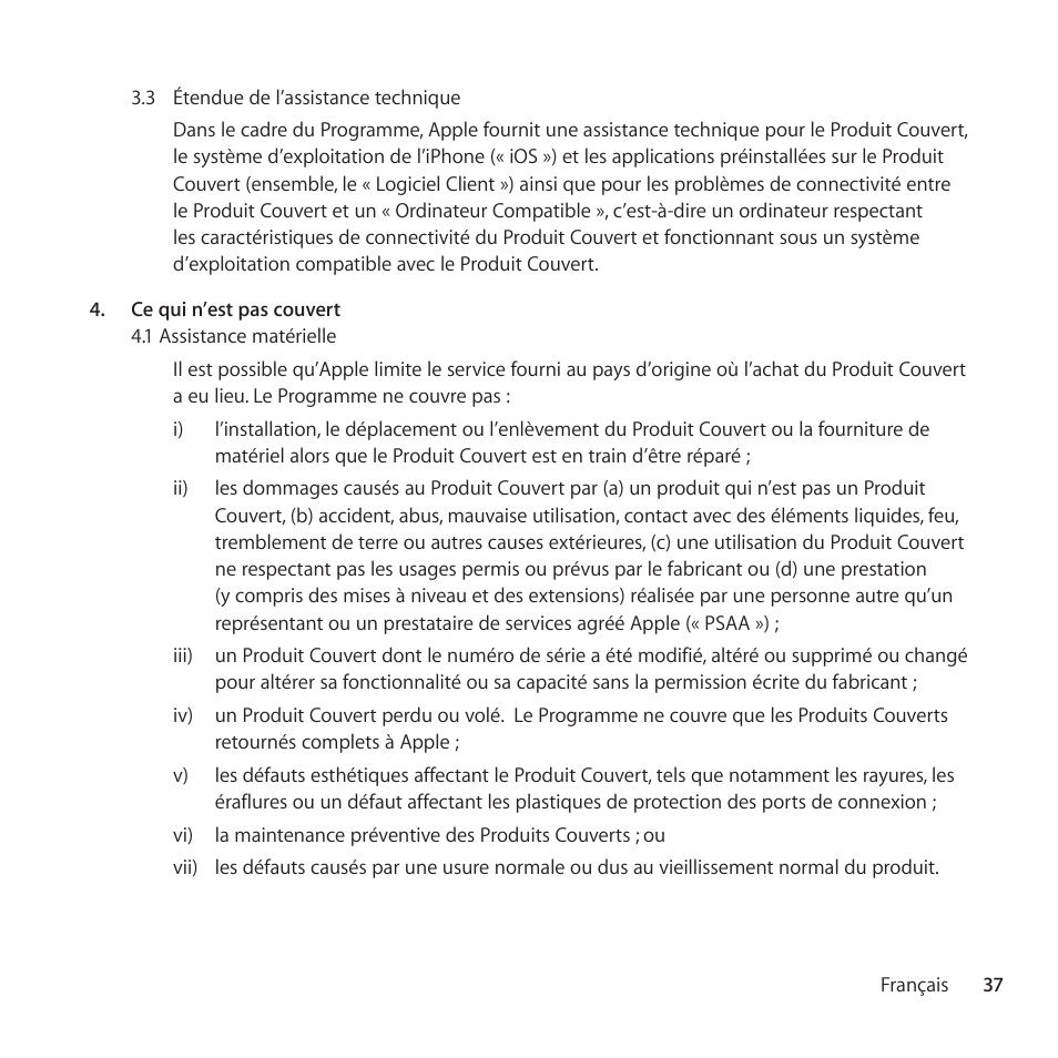 Apple AppleCare Protection Plan for iPhone User Manual | Page 37 / 88