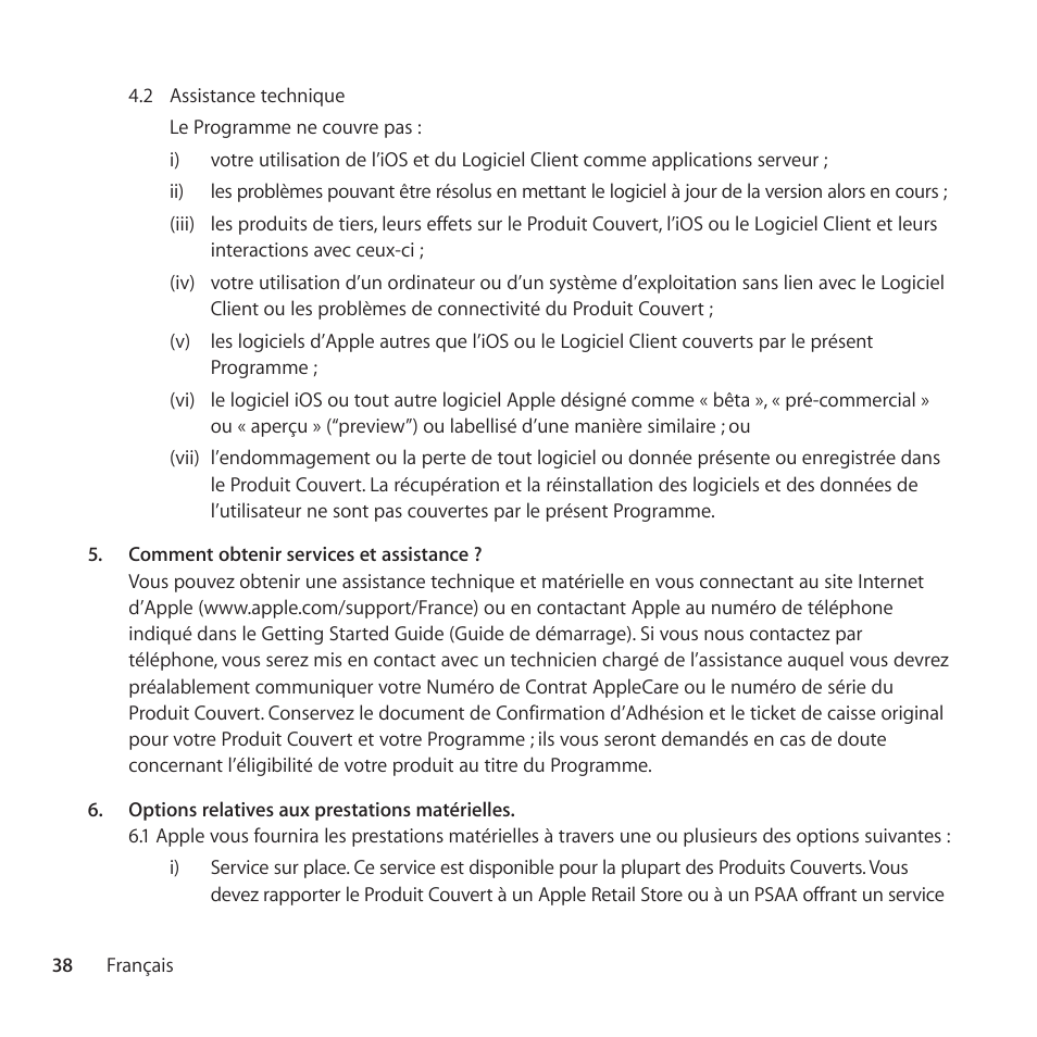 Apple AppleCare Protection Plan for iPhone User Manual | Page 38 / 88