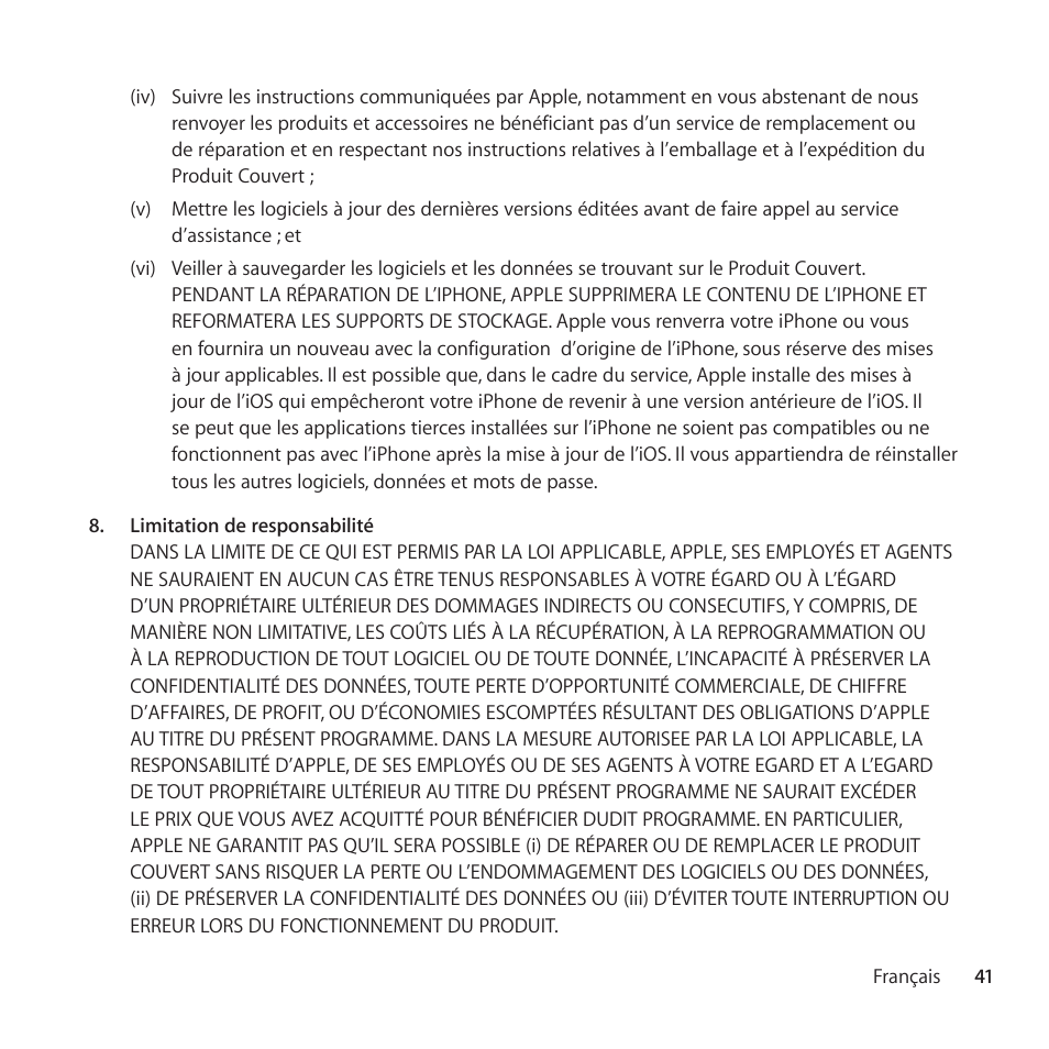 Apple AppleCare Protection Plan for iPhone User Manual | Page 41 / 88