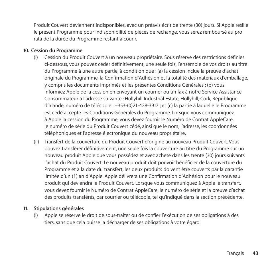 Apple AppleCare Protection Plan for iPhone User Manual | Page 43 / 88