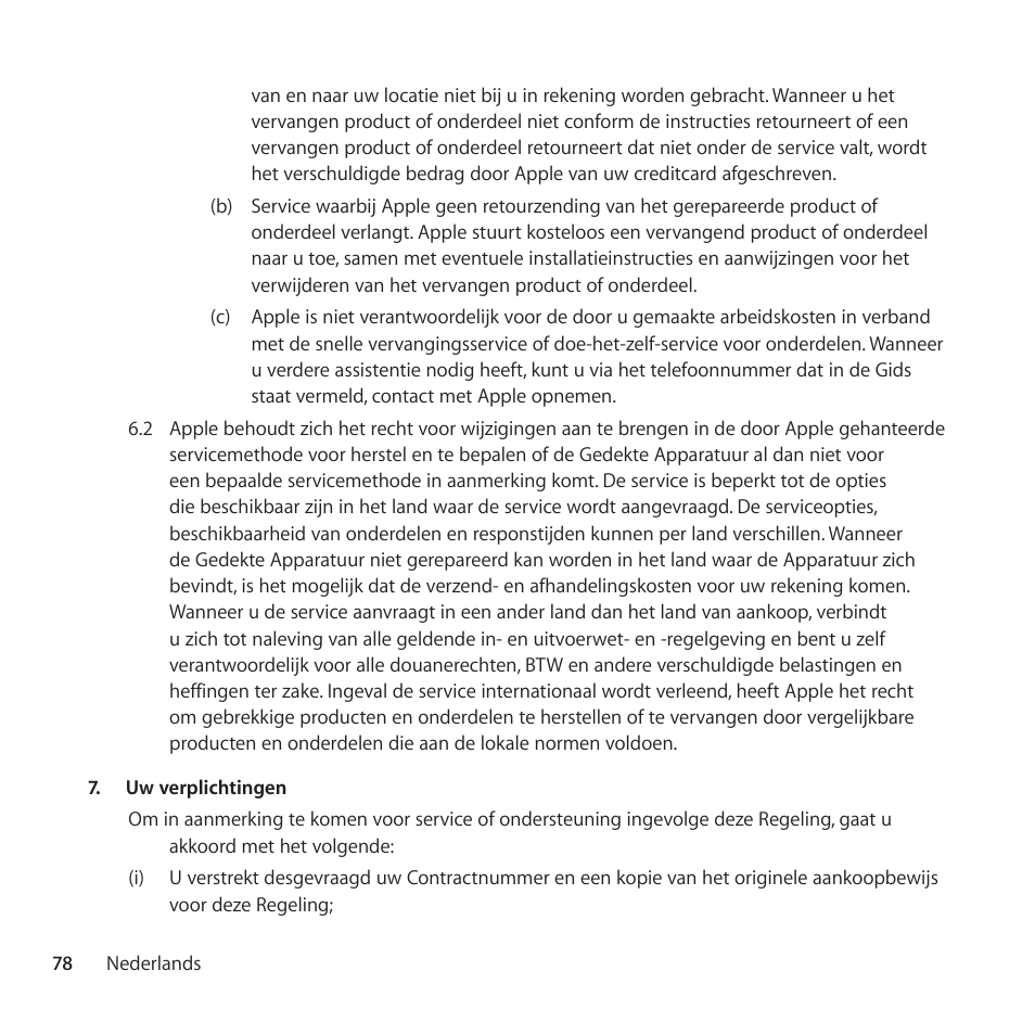 Apple AppleCare Protection Plan for iPhone User Manual | Page 78 / 88