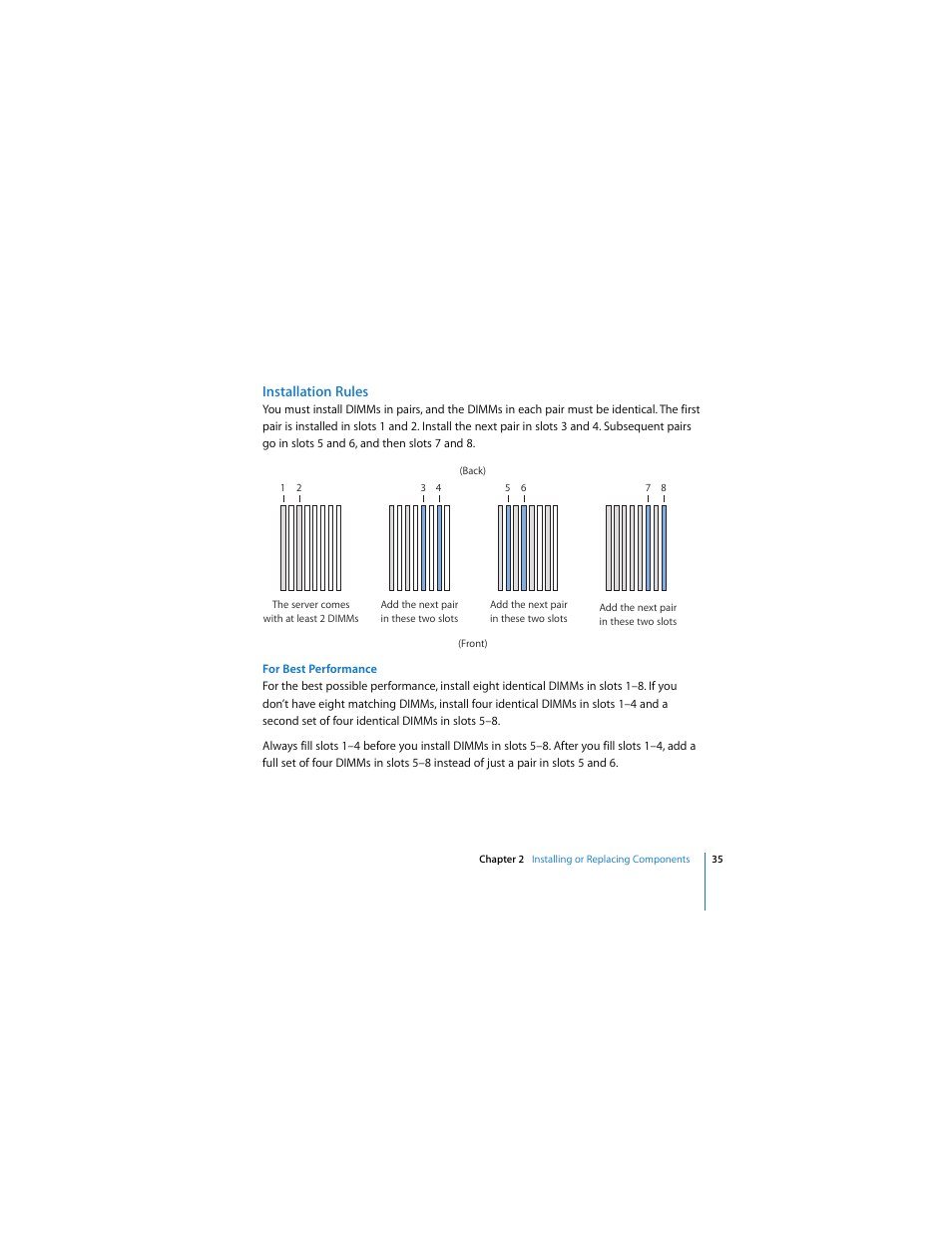 Installation rules | Apple Xserve (Early 2008) User Manual | Page 35 / 60