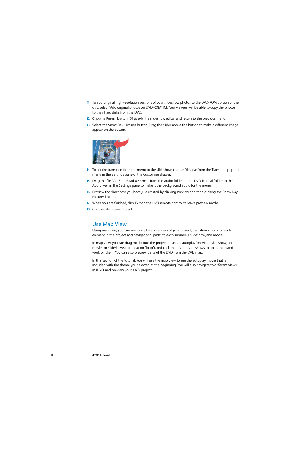 Use map view | Apple iDVD 4 Tutorial User Manual | Page 8 / 12