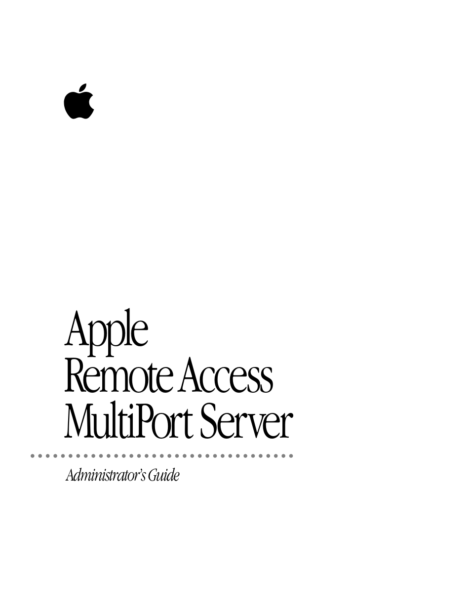 Apple remoteaccess multiport server | Apple Remote Access MultiPort Server User Manual | Page 107 / 113