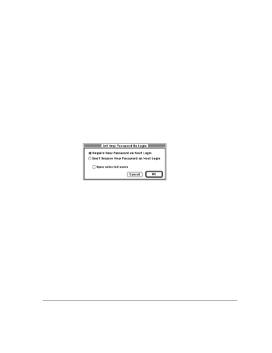 Requiring a new password at login time | Apple Remote Access MultiPort Server User Manual | Page 61 / 113