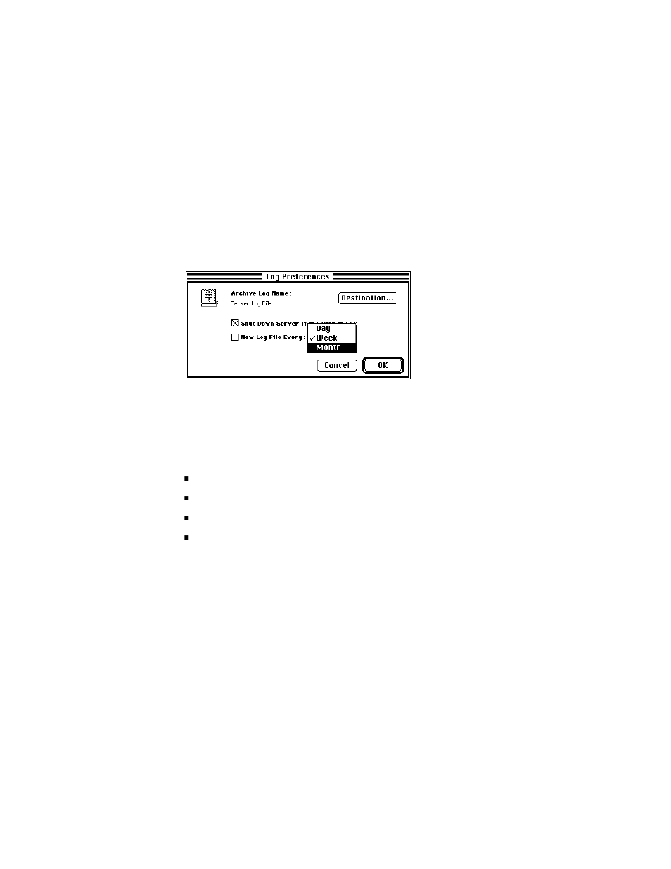 Displaying the server activity log | Apple Remote Access MultiPort Server User Manual | Page 72 / 113