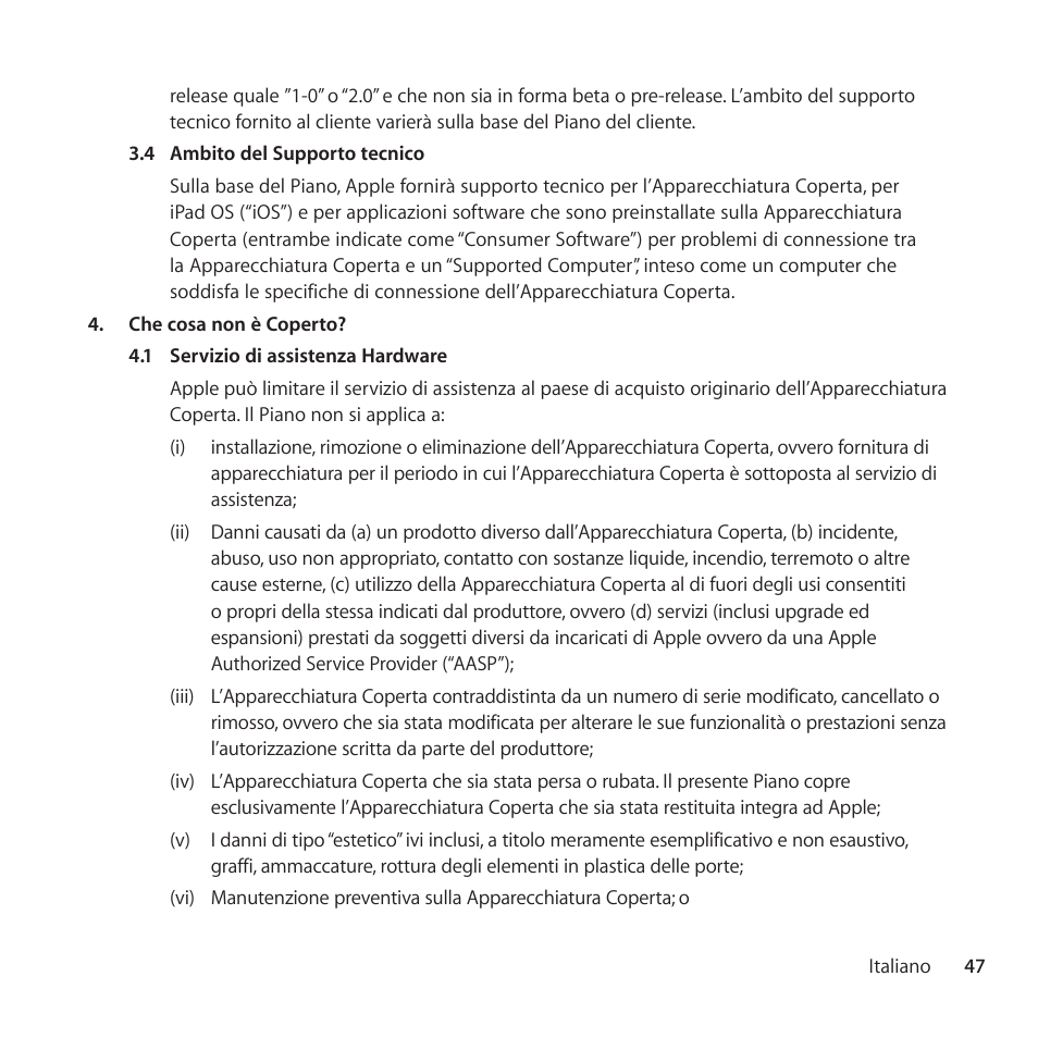 Apple AppleCare Protection Plan for iPad User Manual | Page 47 / 96