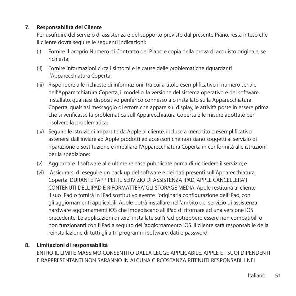 Apple AppleCare Protection Plan for iPad User Manual | Page 51 / 96