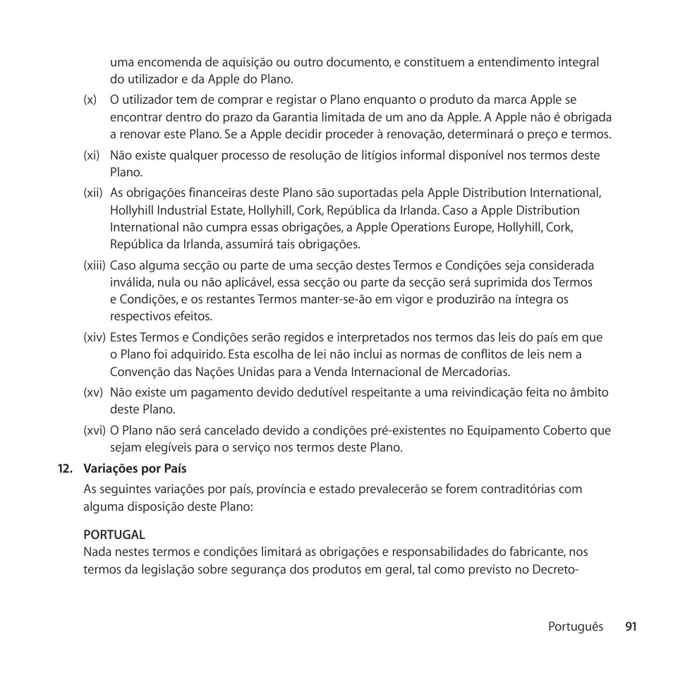 Apple AppleCare Protection Plan for iPad User Manual | Page 91 / 96