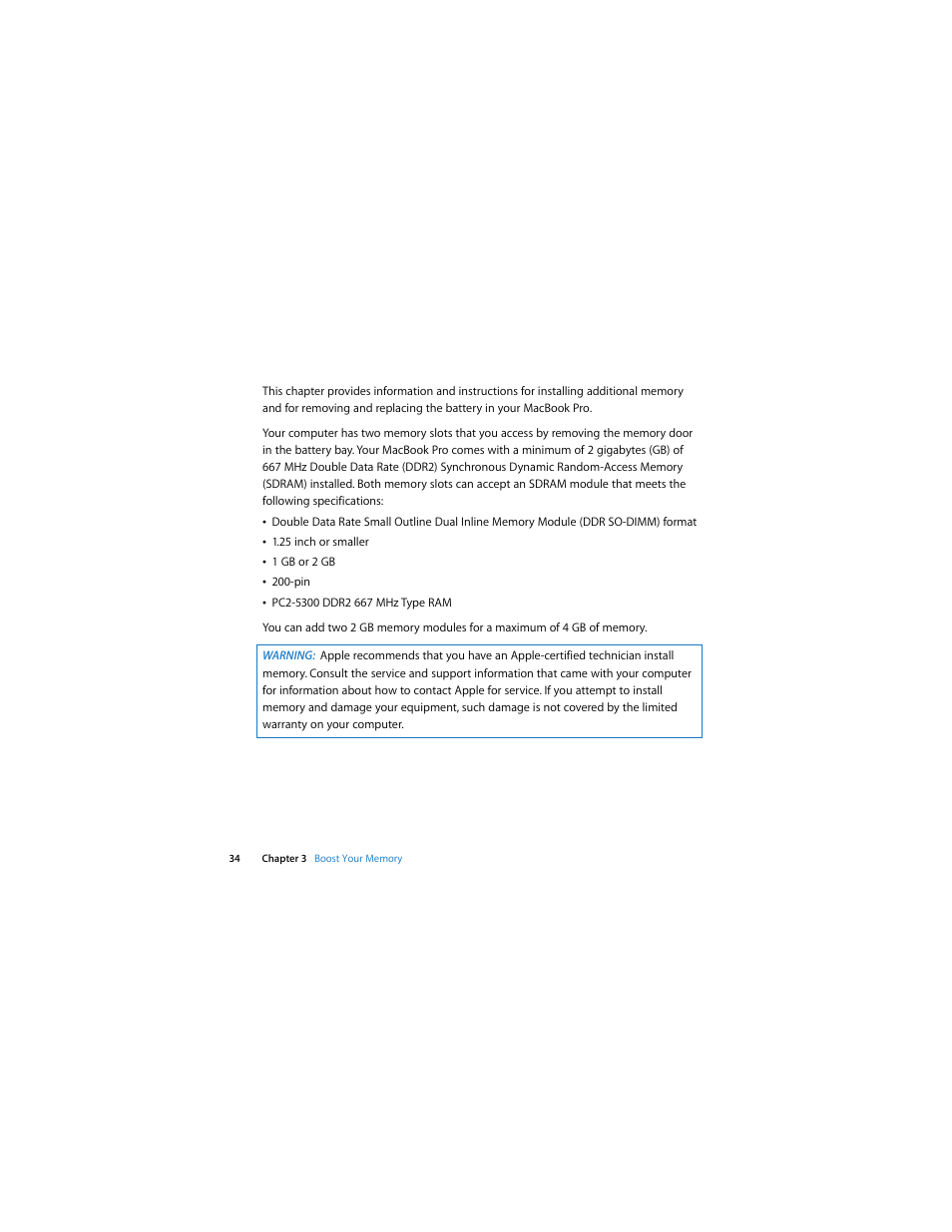 Apple MacBook Pro (Early 2008) User Manual | Page 34 / 80