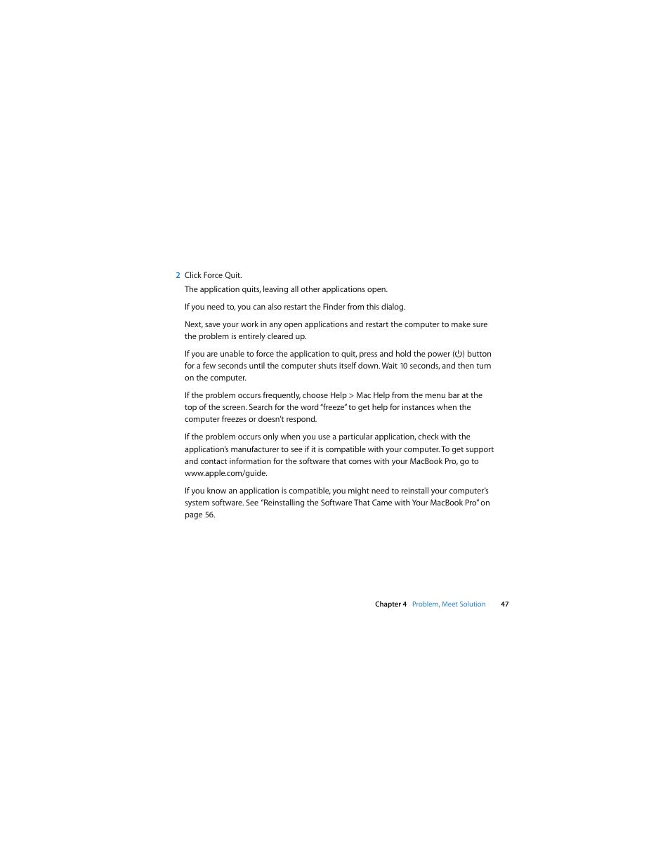 Apple MacBook Pro (Early 2008) User Manual | Page 47 / 80