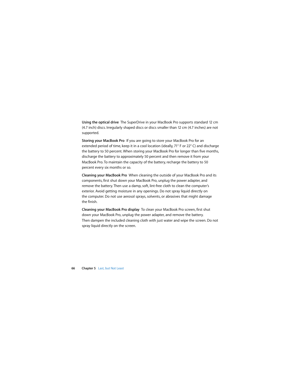Apple MacBook Pro (Early 2008) User Manual | Page 66 / 80