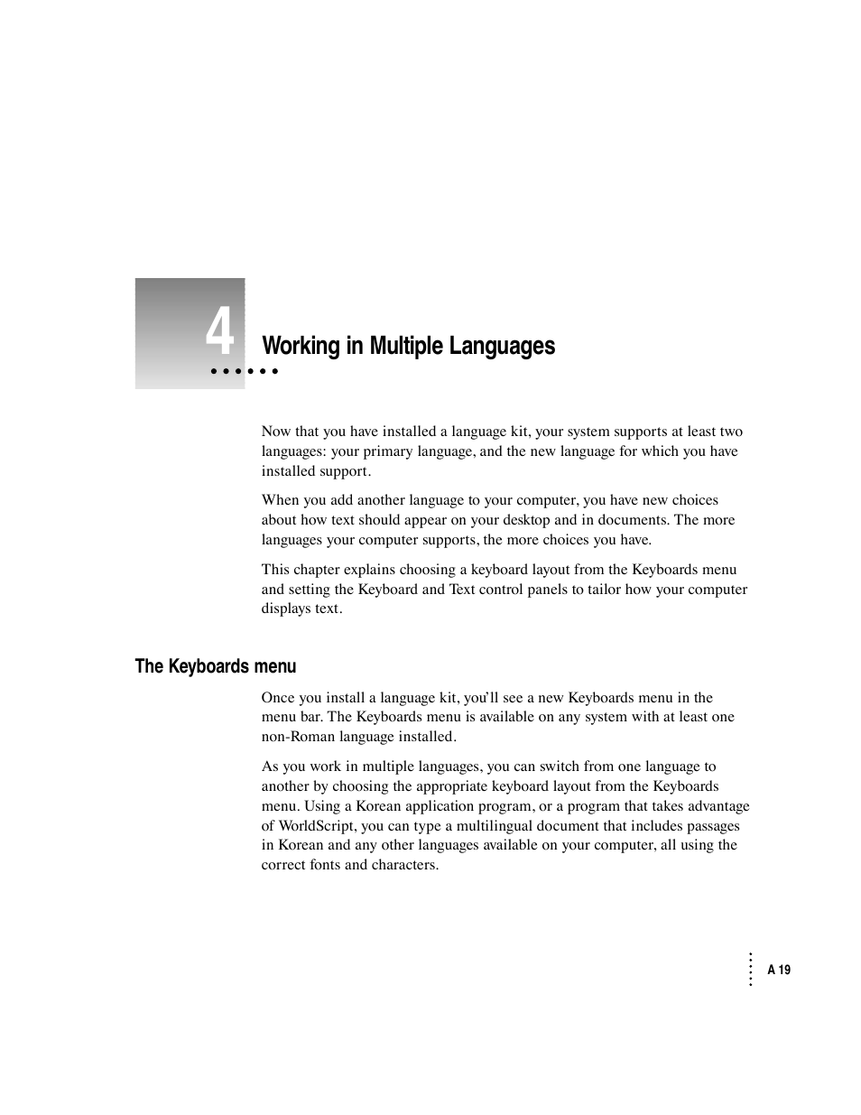 Apple Macintosh Korean Language Kit User Manual | Page 19 / 31