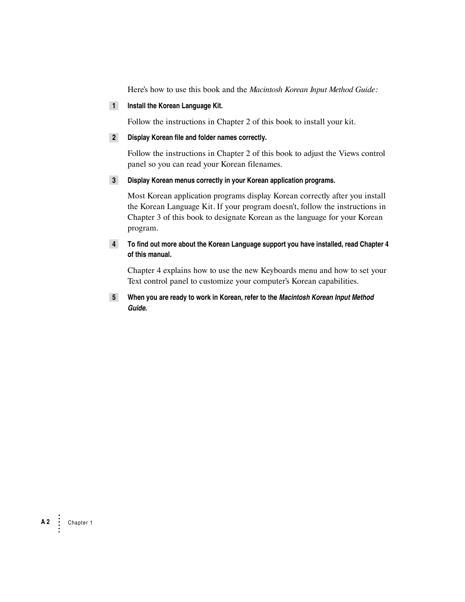 Apple Macintosh Korean Language Kit User Manual | Page 2 / 31