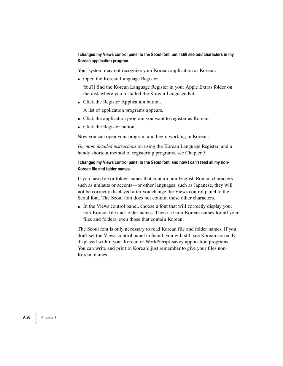 Apple Macintosh Korean Language Kit User Manual | Page 26 / 31