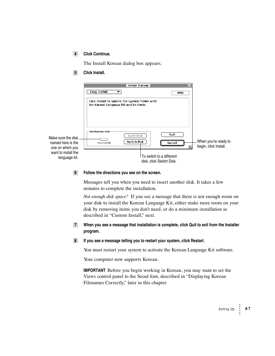 Apple Macintosh Korean Language Kit User Manual | Page 7 / 31