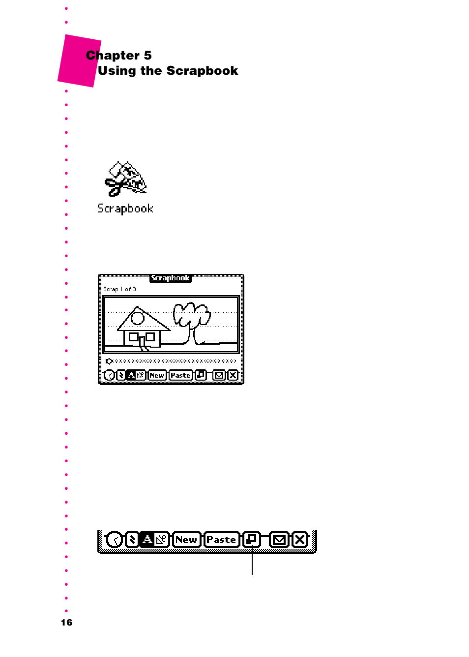 Chapter 5 using the scrapbook | Apple Newton Utilities User Manual | Page 19 / 33