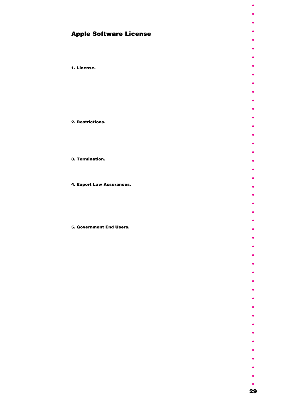 Apple software license | Apple Newton Utilities User Manual | Page 32 / 33