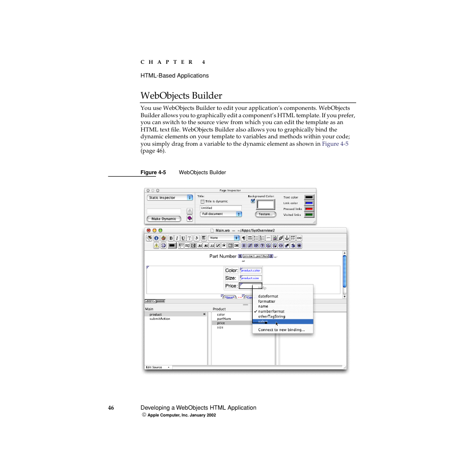 Webobjects builder, Figure 4-5 | Apple WebObjects 5 User Manual | Page 46 / 108