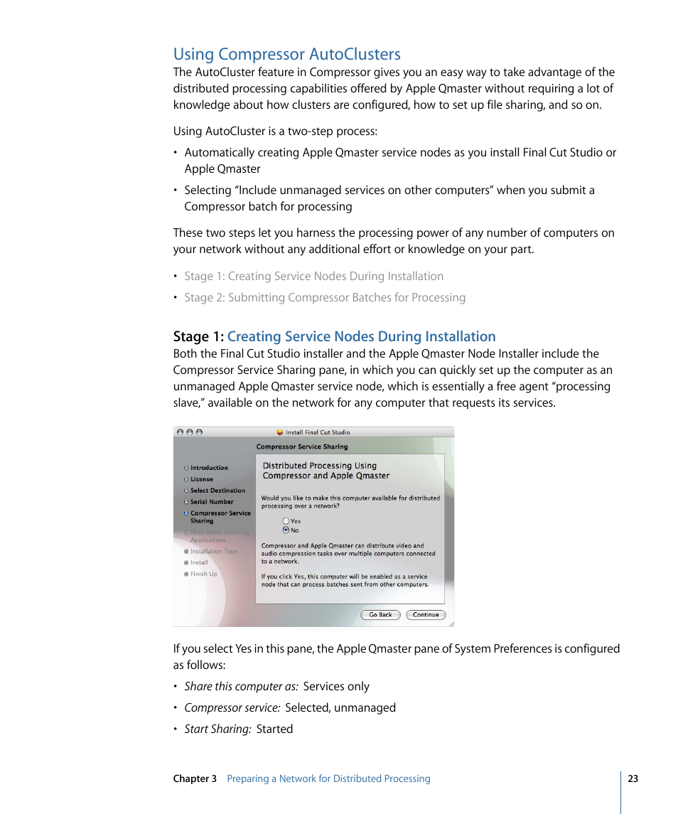 Using compressor autoclusters | Apple Qmaster 3 User Manual | Page 23 / 94