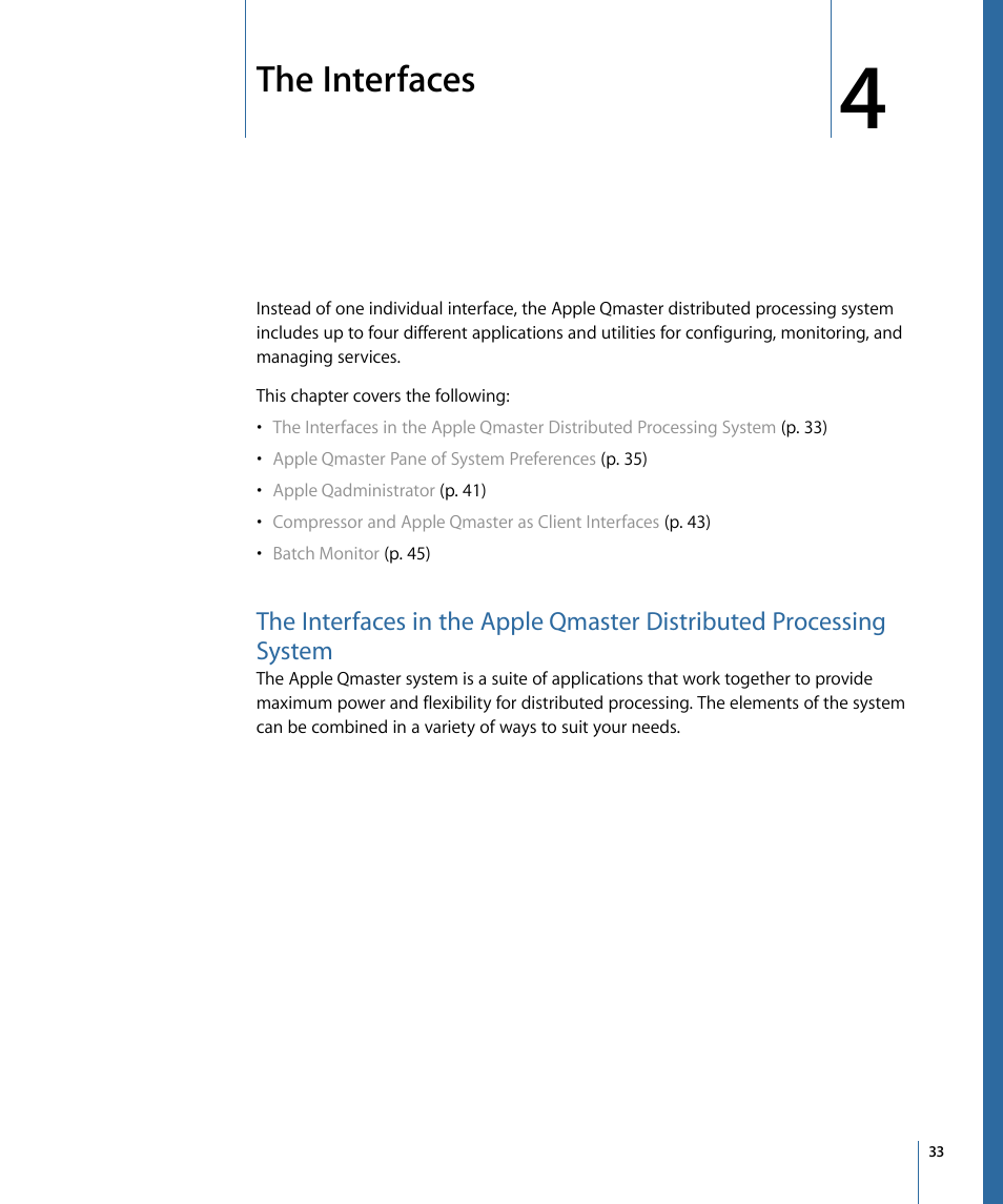 The interfaces | Apple Qmaster 3 User Manual | Page 33 / 94