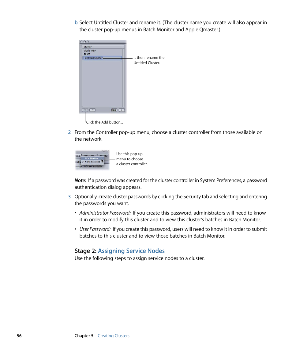 Stage 2: assigning service nodes | Apple Qmaster 3 User Manual | Page 56 / 94