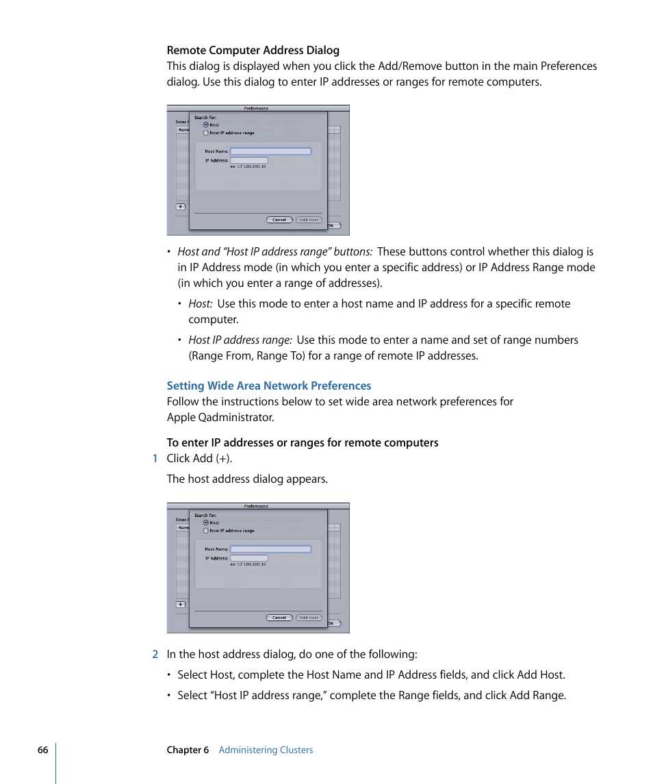 Setting wide area network preferences | Apple Qmaster 3 User Manual | Page 66 / 94