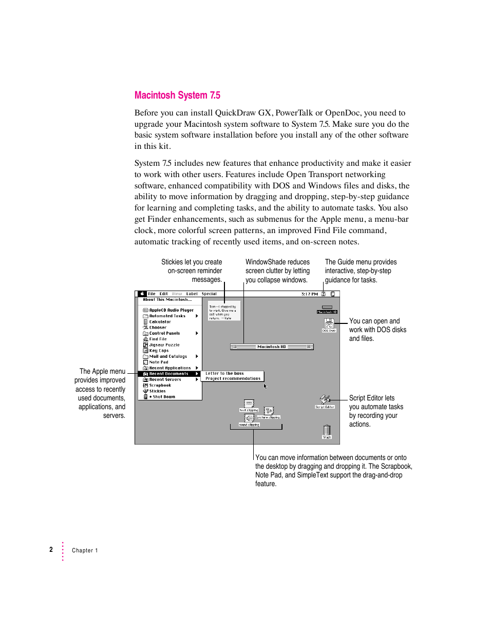 Macintosh system 7.5 | Apple Macintosh System 7.5 User Manual | Page 10 / 126