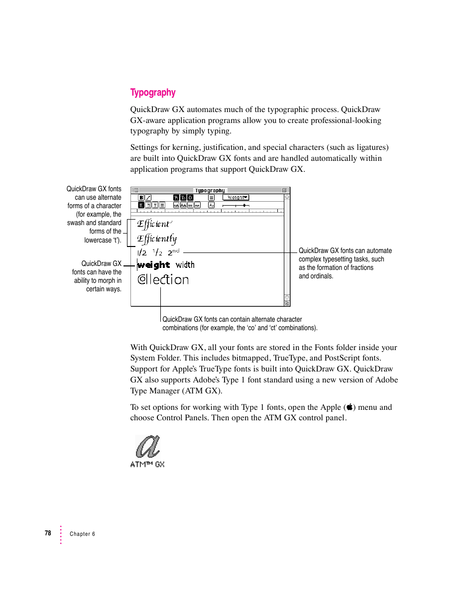 Typography | Apple Macintosh System 7.5 User Manual | Page 86 / 126