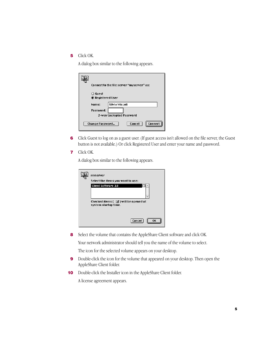 Apple AppleShare (AppleShare IP) Client 3.8 User Manual | Page 5 / 12