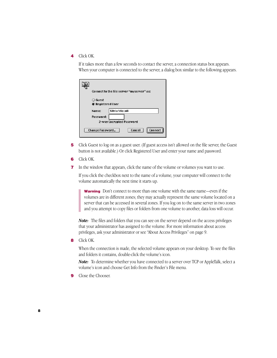 Apple AppleShare (AppleShare IP) Client 3.8 User Manual | Page 8 / 12