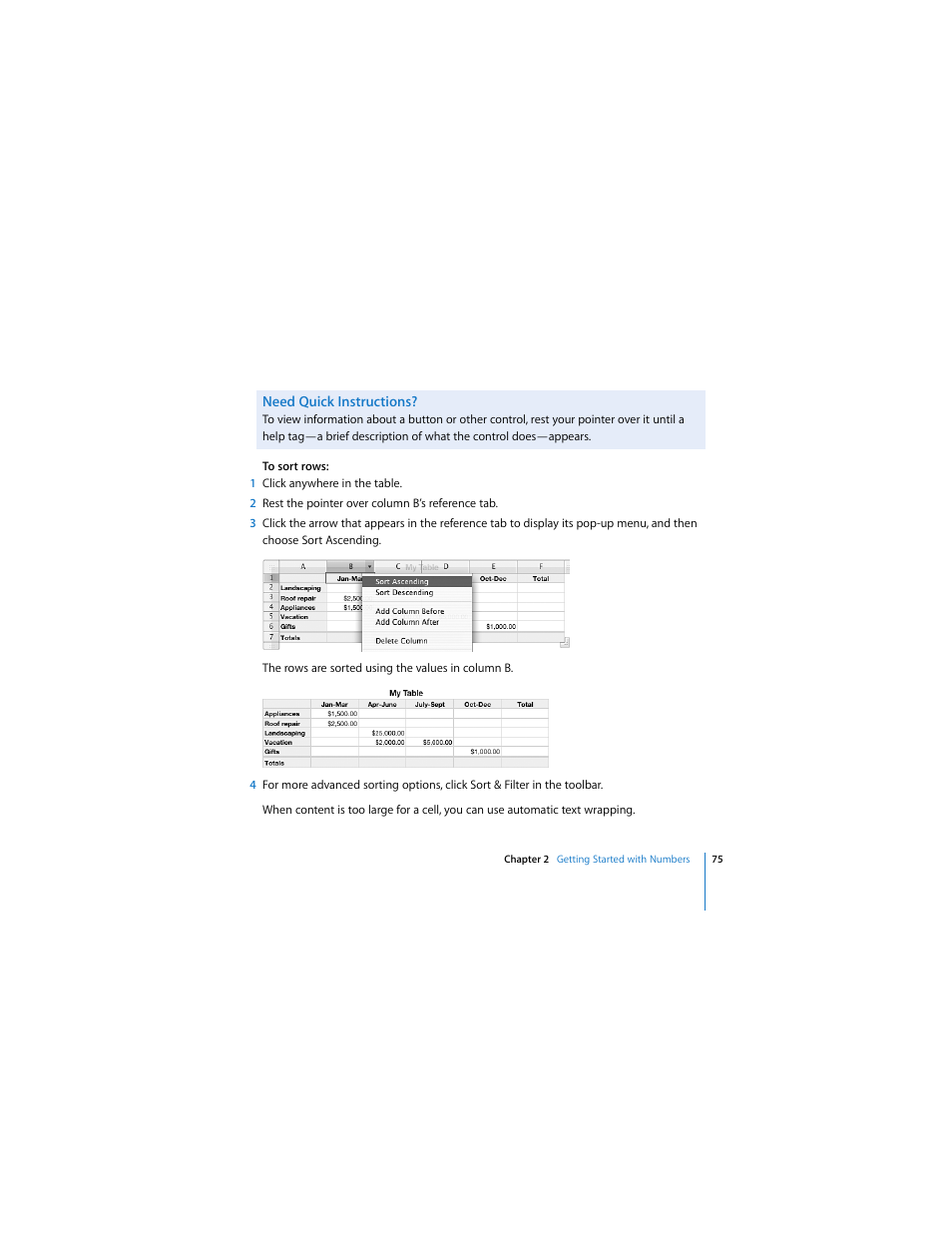 Apple iWork '08 User Manual | Page 75 / 132