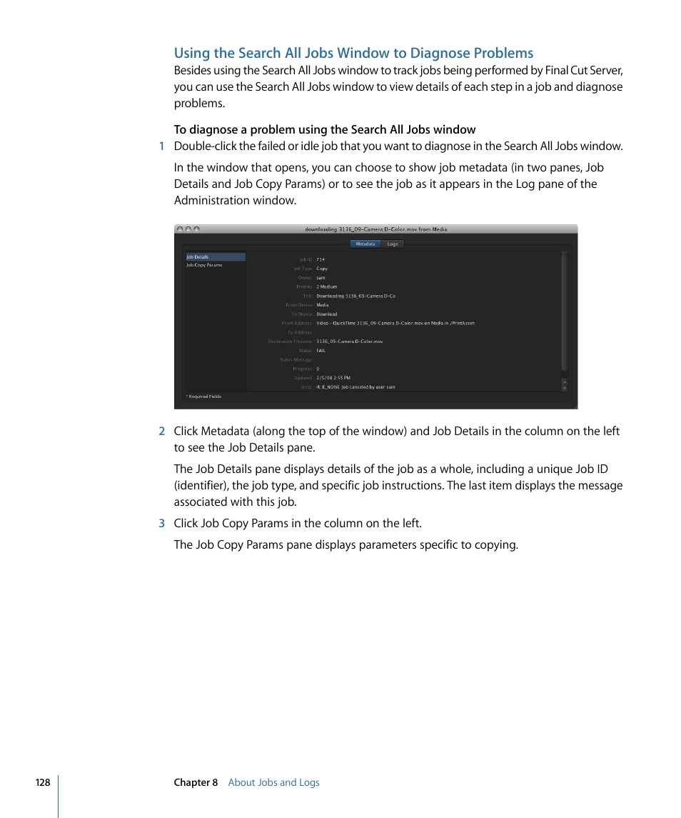 Apple Final Cut Server 1.5 User Manual | Page 128 / 140