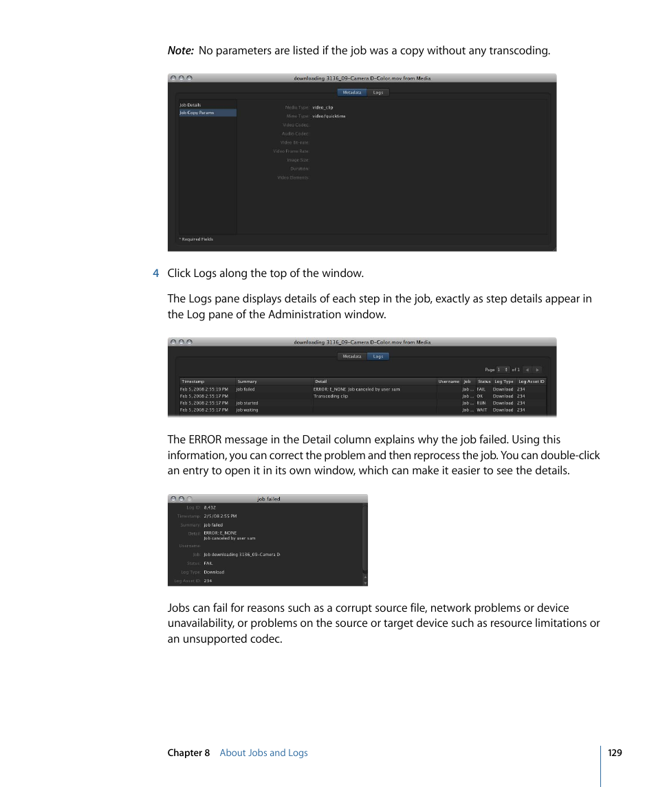 Apple Final Cut Server 1.5 User Manual | Page 129 / 140