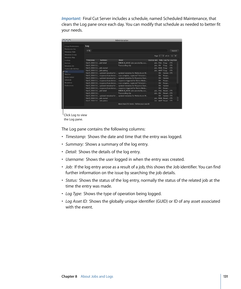 Apple Final Cut Server 1.5 User Manual | Page 131 / 140