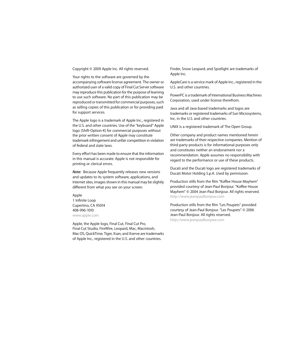 Apple Final Cut Server 1.5 User Manual | Page 2 / 140